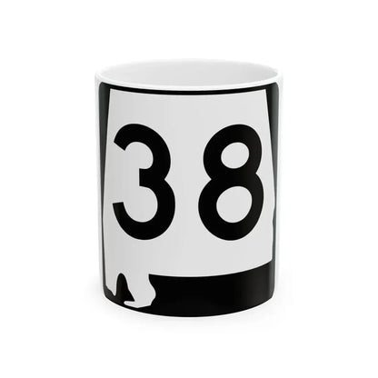 Alabama 38 (Alabama) (Road Sign) White Coffee Mug 11oz - Go Mug Yourself