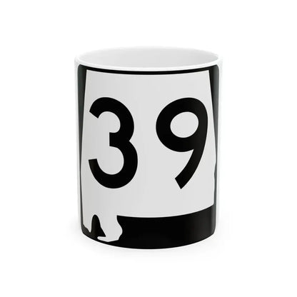Alabama 39 (Alabama) (Road Sign) White Coffee Mug 11oz - Go Mug Yourself