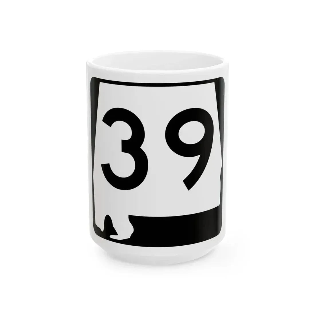 Alabama 39 (Alabama) (Road Sign) White Coffee Mug 15oz - Go Mug Yourself