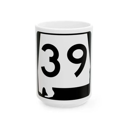 Alabama 39 (Alabama) (Road Sign) White Coffee Mug 15oz - Go Mug Yourself