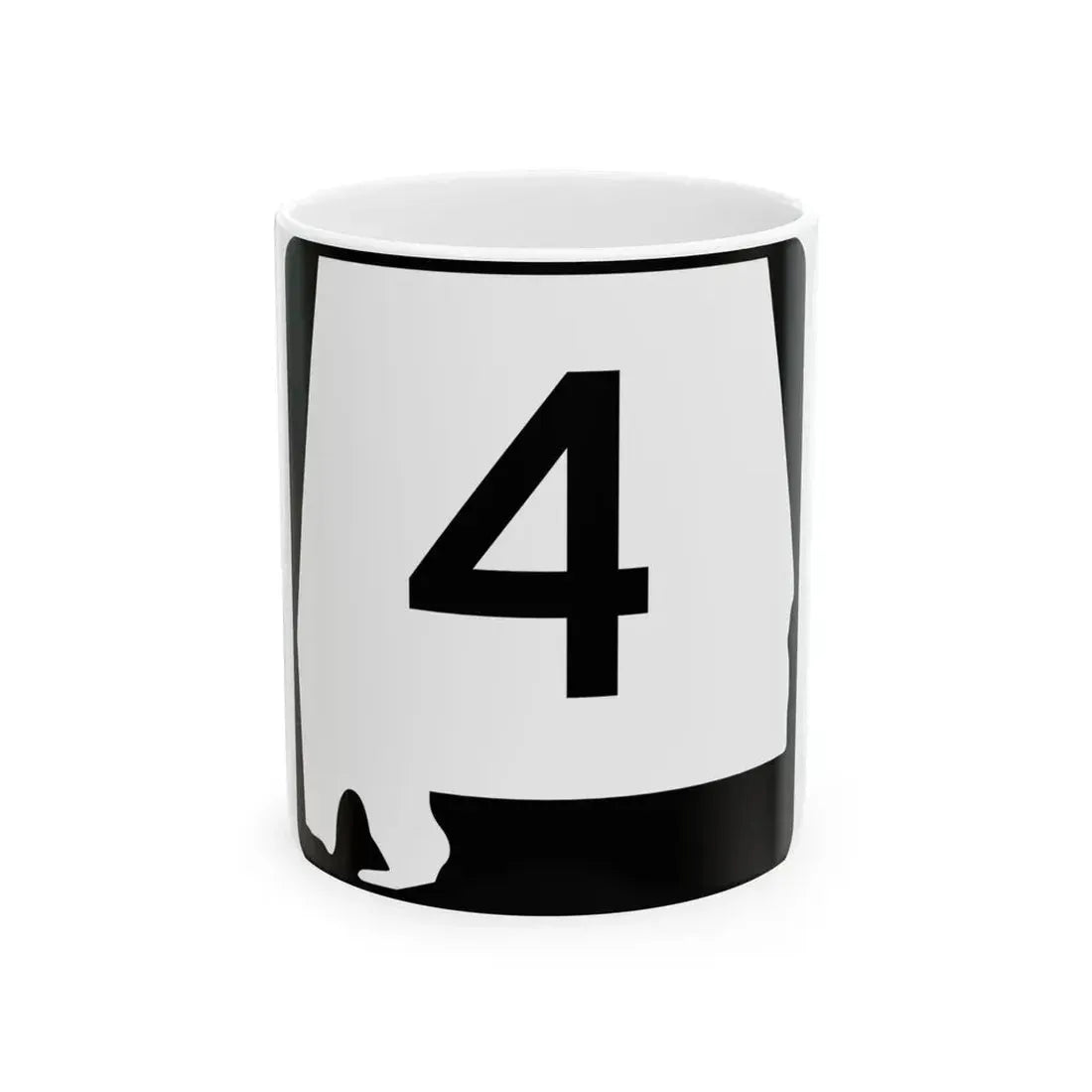Alabama 4 (Alabama) (Road Sign) White Coffee Mug 11oz - Go Mug Yourself