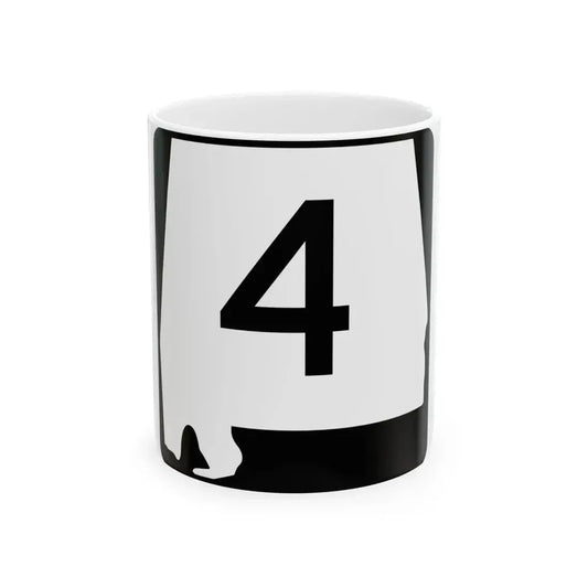 Alabama 4 (Alabama) (Road Sign) White Coffee Mug 11oz - Go Mug Yourself