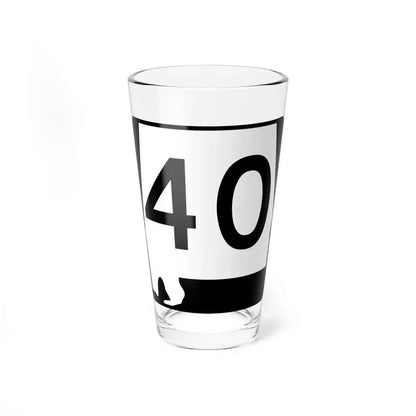 Alabama 40 (Alabama) (Road Sign) Pint Glass 16oz 16oz - Go Mug Yourself