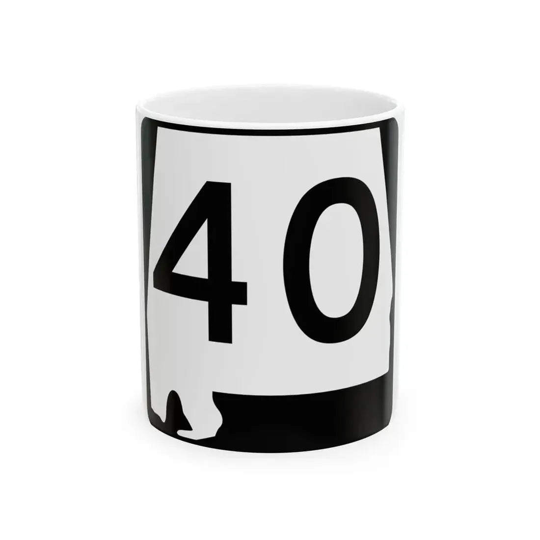 Alabama 40 (Alabama) (Road Sign) White Coffee Mug 11oz - Go Mug Yourself