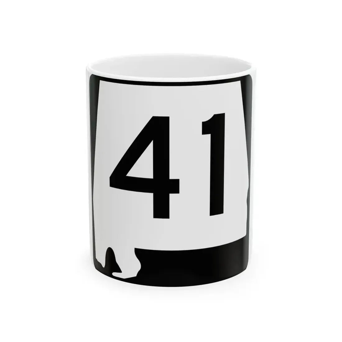 Alabama 41 (Alabama) (Road Sign) White Coffee Mug 11oz - Go Mug Yourself