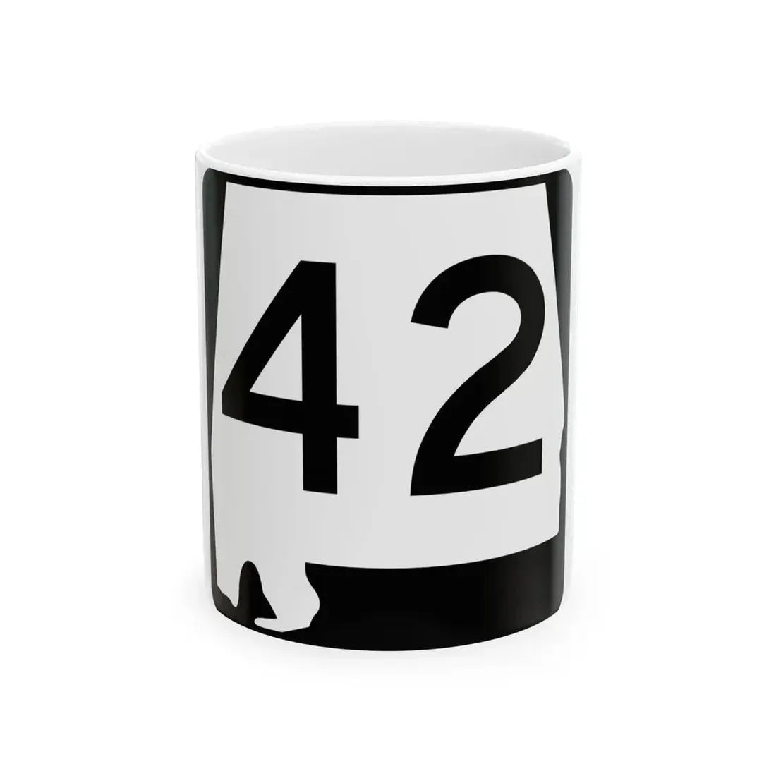 Alabama 42 (Alabama) (Road Sign) White Coffee Mug 11oz - Go Mug Yourself