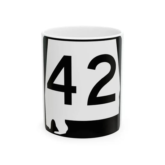 Alabama 42 (Alabama) (Road Sign) White Coffee Mug 11oz - Go Mug Yourself