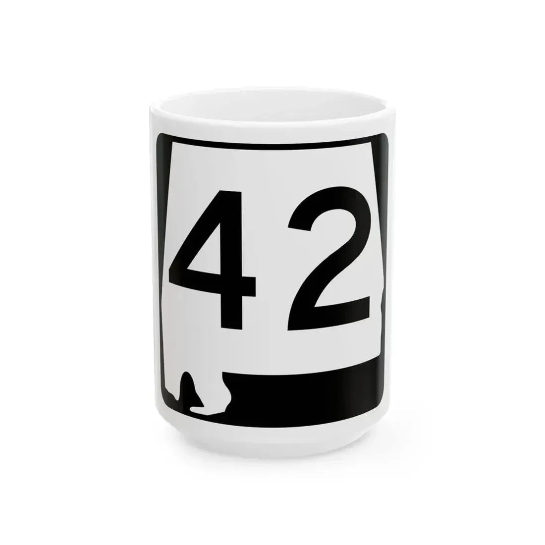 Alabama 42 (Alabama) (Road Sign) White Coffee Mug 15oz - Go Mug Yourself