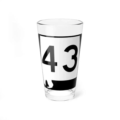 Alabama 43 (Alabama) (Road Sign) Pint Glass 16oz 16oz - Go Mug Yourself