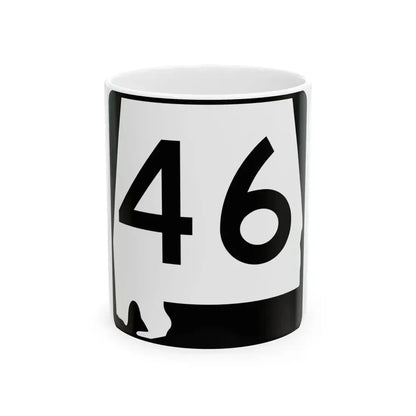 Alabama 46 (Alabama) (Road Sign) White Coffee Mug 11oz - Go Mug Yourself