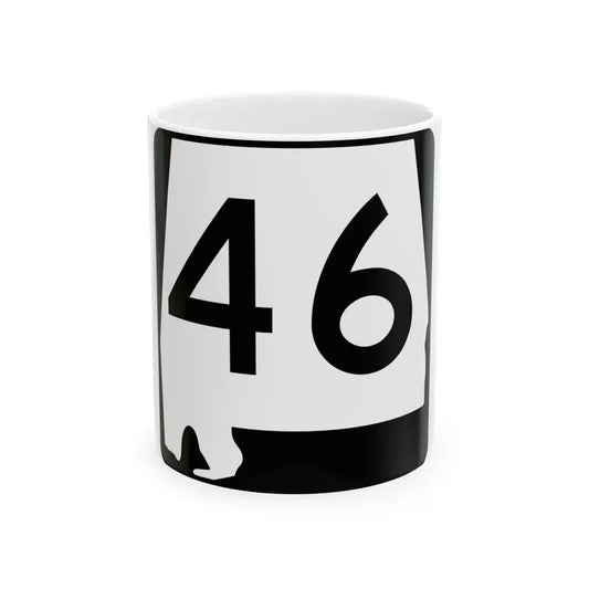 Alabama 46 (Alabama) (Road Sign) White Coffee Mug 11oz - Go Mug Yourself