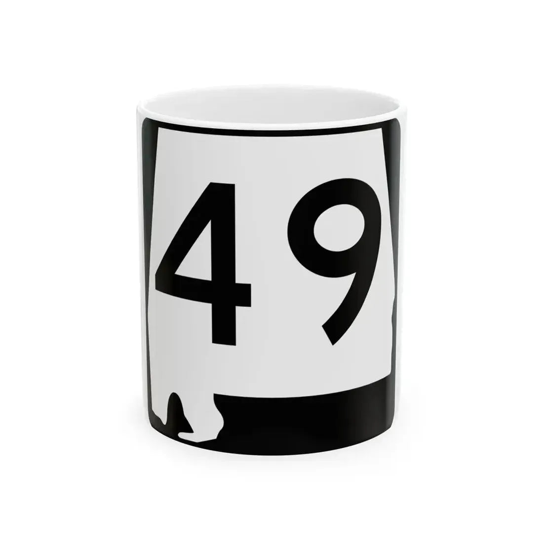 Alabama 49 (Alabama) (Road Sign) White Coffee Mug 11oz - Go Mug Yourself