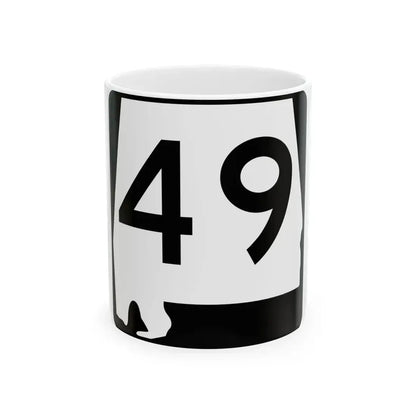 Alabama 49 (Alabama) (Road Sign) White Coffee Mug 11oz - Go Mug Yourself