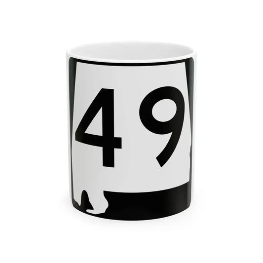 Alabama 49 (Alabama) (Road Sign) White Coffee Mug 11oz - Go Mug Yourself