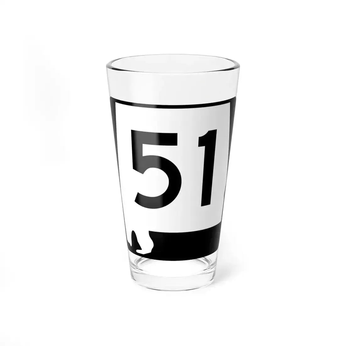 Alabama 51 (Alabama) (Road Sign) Pint Glass 16oz 16oz - Go Mug Yourself