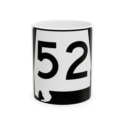Alabama 52 (Alabama) (Road Sign) White Coffee Mug 11oz - Go Mug Yourself