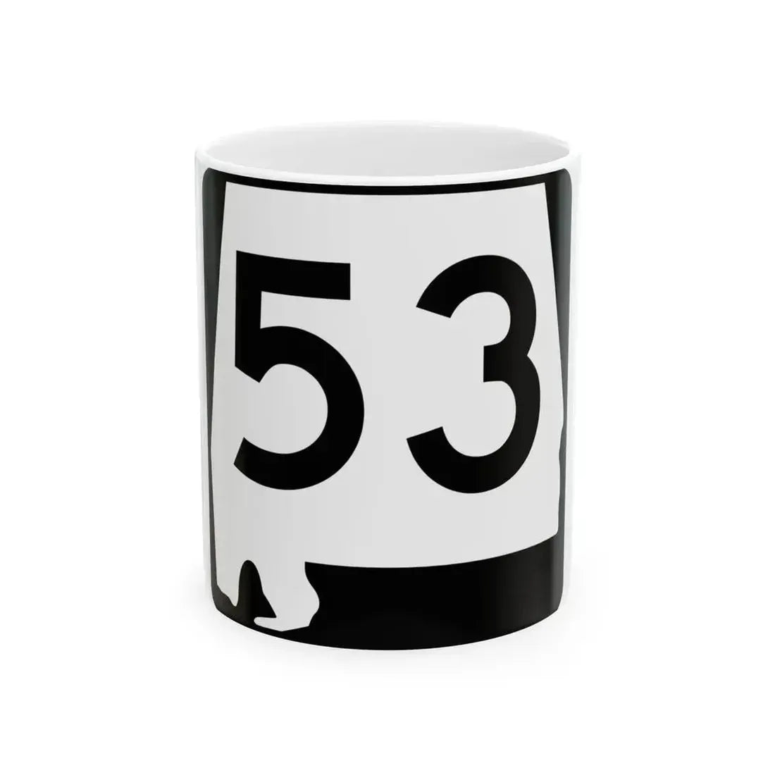 Alabama 53 (Alabama) (Road Sign) White Coffee Mug 11oz - Go Mug Yourself