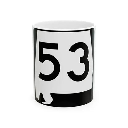 Alabama 53 (Alabama) (Road Sign) White Coffee Mug 11oz - Go Mug Yourself