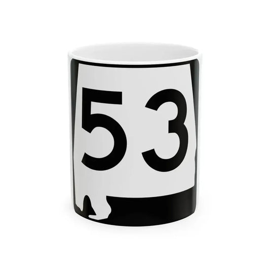 Alabama 53 (Alabama) (Road Sign) White Coffee Mug 11oz - Go Mug Yourself