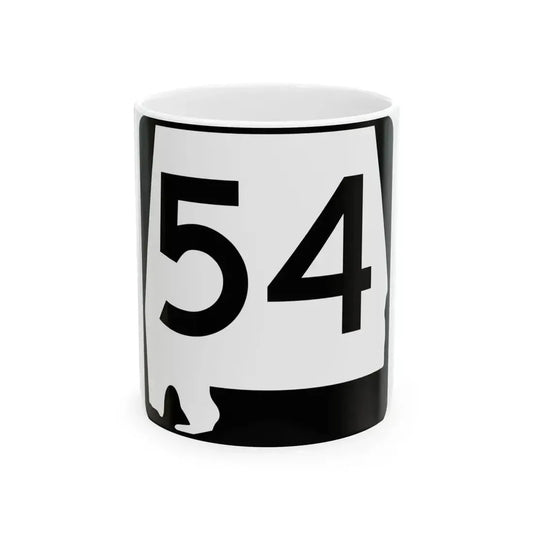 Alabama 54 (Alabama) (Road Sign) White Coffee Mug 11oz - Go Mug Yourself