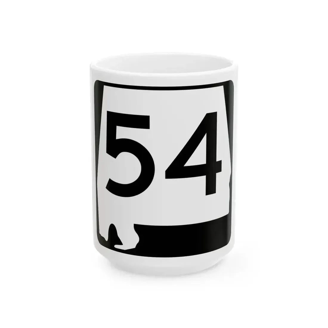 Alabama 54 (Alabama) (Road Sign) White Coffee Mug 15oz - Go Mug Yourself