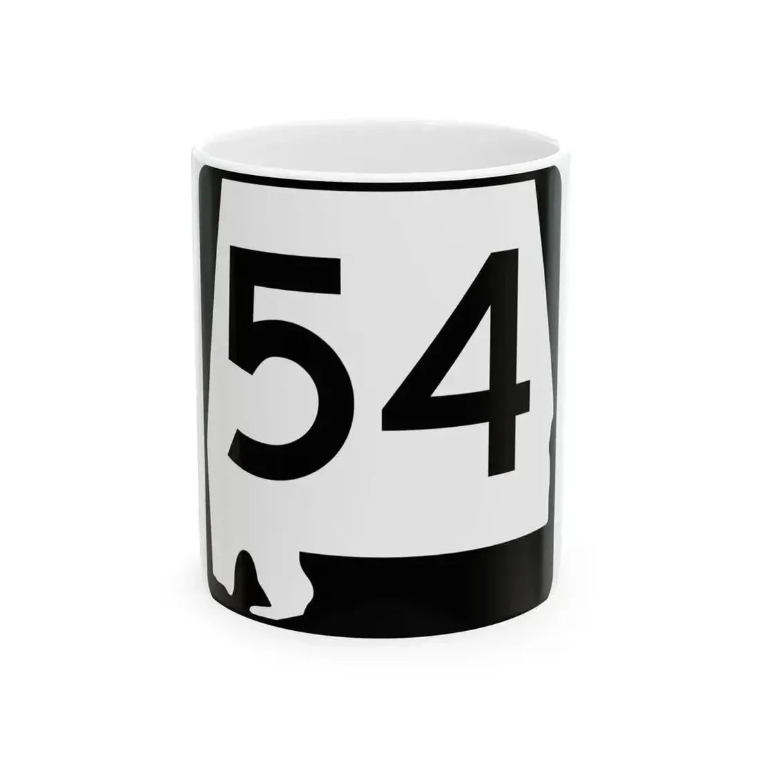 Alabama 54 (Alabama) (Road Sign) White Coffee Mug - Go Mug Yourself