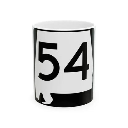 Alabama 54 (Alabama) (Road Sign) White Coffee Mug - Go Mug Yourself