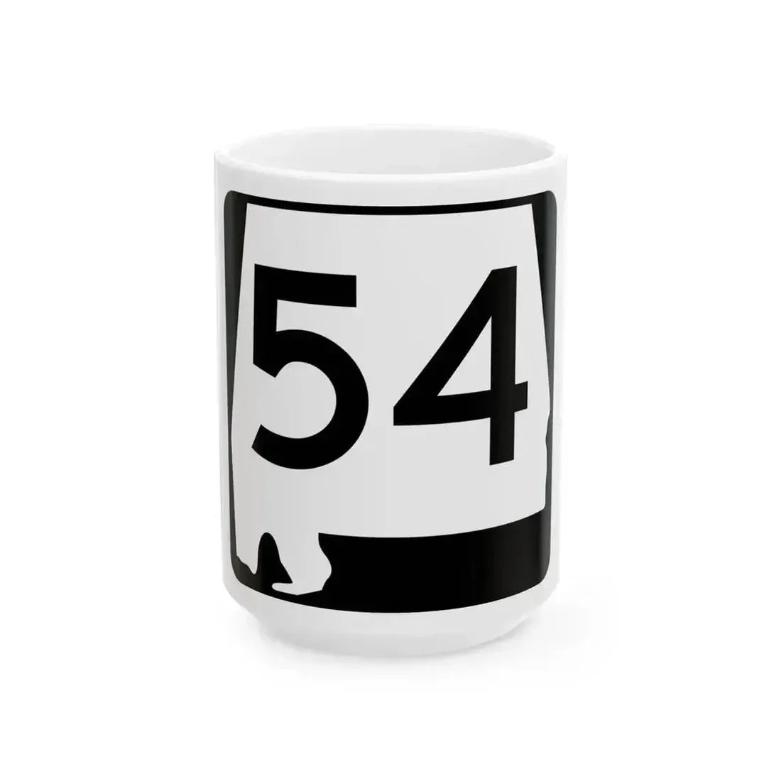 Alabama 54 (Alabama) (Road Sign) White Coffee Mug - Go Mug Yourself