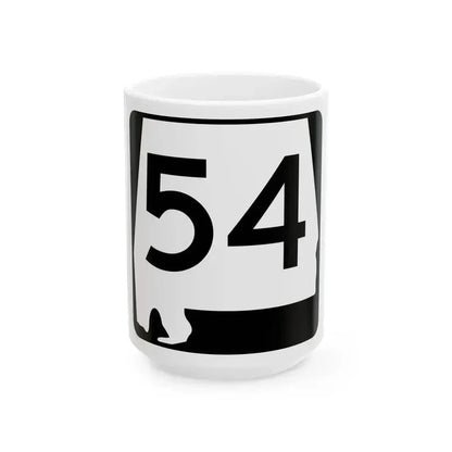 Alabama 54 (Alabama) (Road Sign) White Coffee Mug - Go Mug Yourself