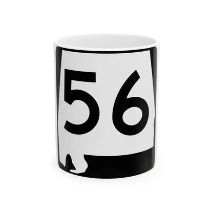 Alabama 56 (Alabama) (Road Sign) White Coffee Mug 11oz - Go Mug Yourself