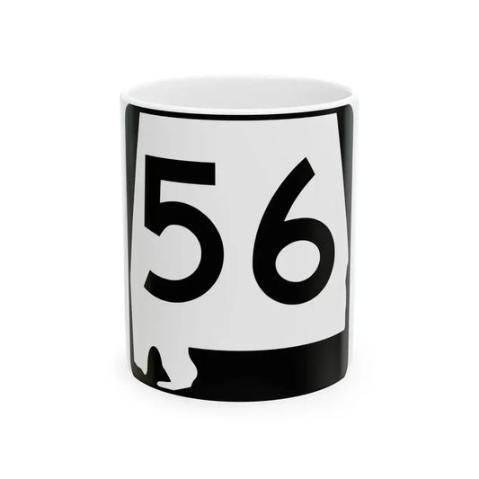 Alabama 56 (Alabama) (Road Sign) White Coffee Mug 11oz - Go Mug Yourself