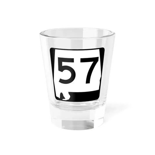 Alabama 57 (Alabama) (Road Sign) Shot Glass 1.5oz 1.5oz - Go Mug Yourself