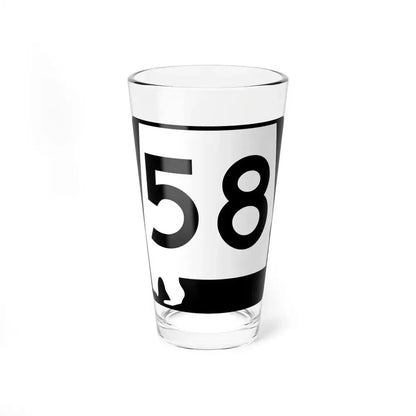 Alabama 58 (Alabama) (Road Sign) Pint Glass 16oz 16oz - Go Mug Yourself