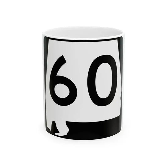 Alabama 60 (Alabama) (Road Sign) White Coffee Mug 11oz - Go Mug Yourself