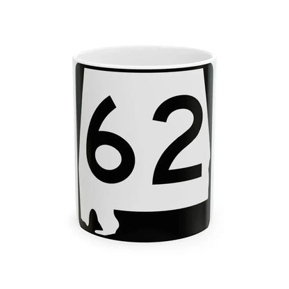 Alabama 62 (Alabama) (Road Sign) White Coffee Mug 11oz - Go Mug Yourself