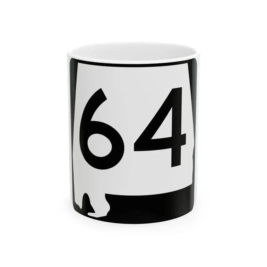 Alabama 64 (Alabama) (Road Sign) White Coffee Mug 11oz - Go Mug Yourself