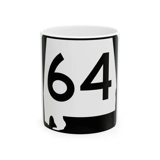 Alabama 64 (Alabama) (Road Sign) White Coffee Mug 11oz - Go Mug Yourself