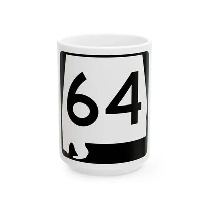 Alabama 64 (Alabama) (Road Sign) White Coffee Mug 15oz - Go Mug Yourself