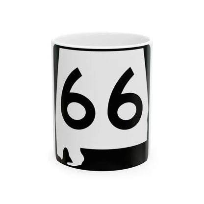 Alabama 66 (Alabama) (Road Sign) White Coffee Mug 11oz - Go Mug Yourself