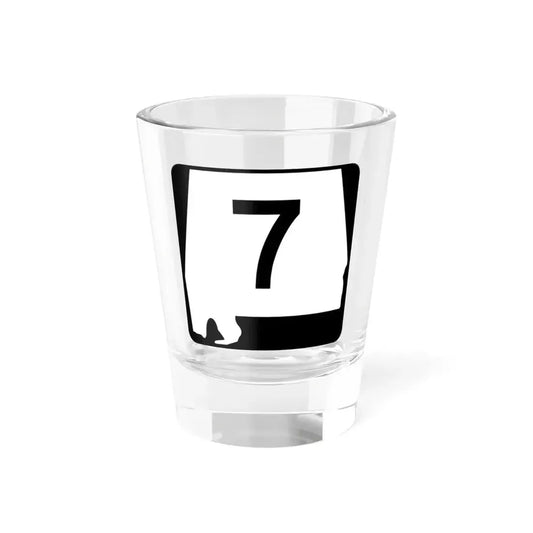 Alabama 7 (Alabama) (Road Sign) Shot Glass 1.5oz 1.5oz - Go Mug Yourself