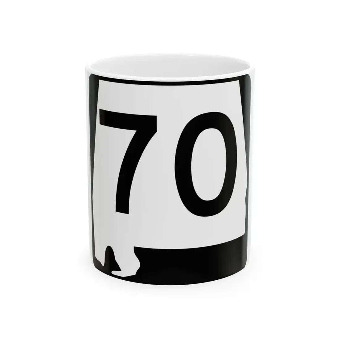 Alabama 70 (Alabama) (Road Sign) White Coffee Mug 11oz - Go Mug Yourself