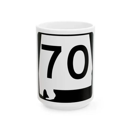 Alabama 70 (Alabama) (Road Sign) White Coffee Mug 15oz - Go Mug Yourself