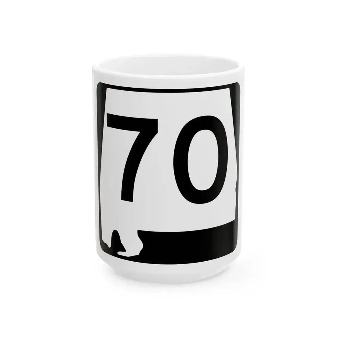 Alabama 70 (Alabama) (Road Sign) White Coffee Mug - Go Mug Yourself