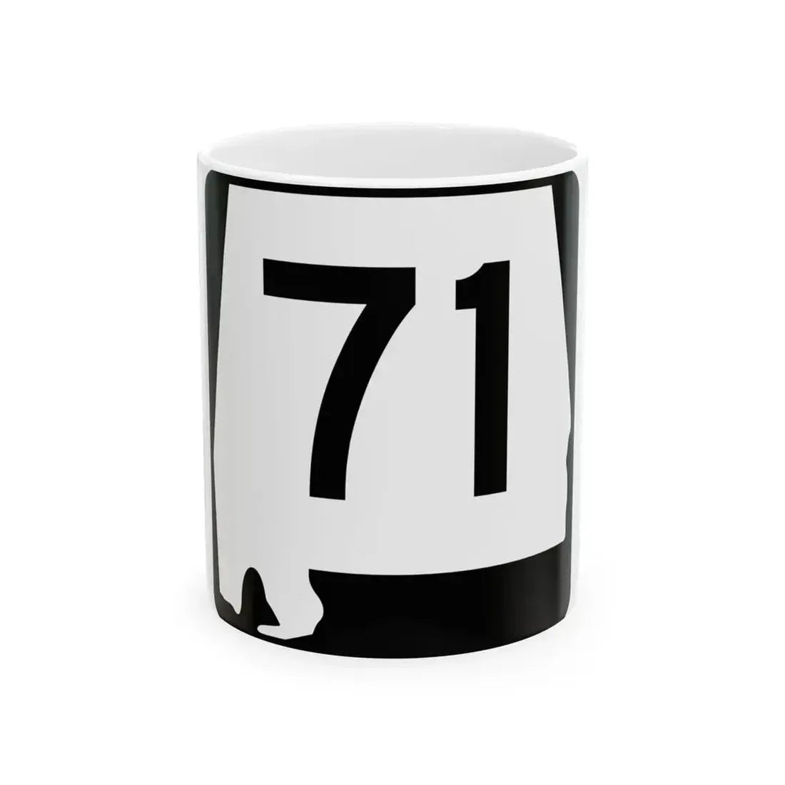 Alabama 71 (Alabama) (Road Sign) White Coffee Mug 11oz - Go Mug Yourself