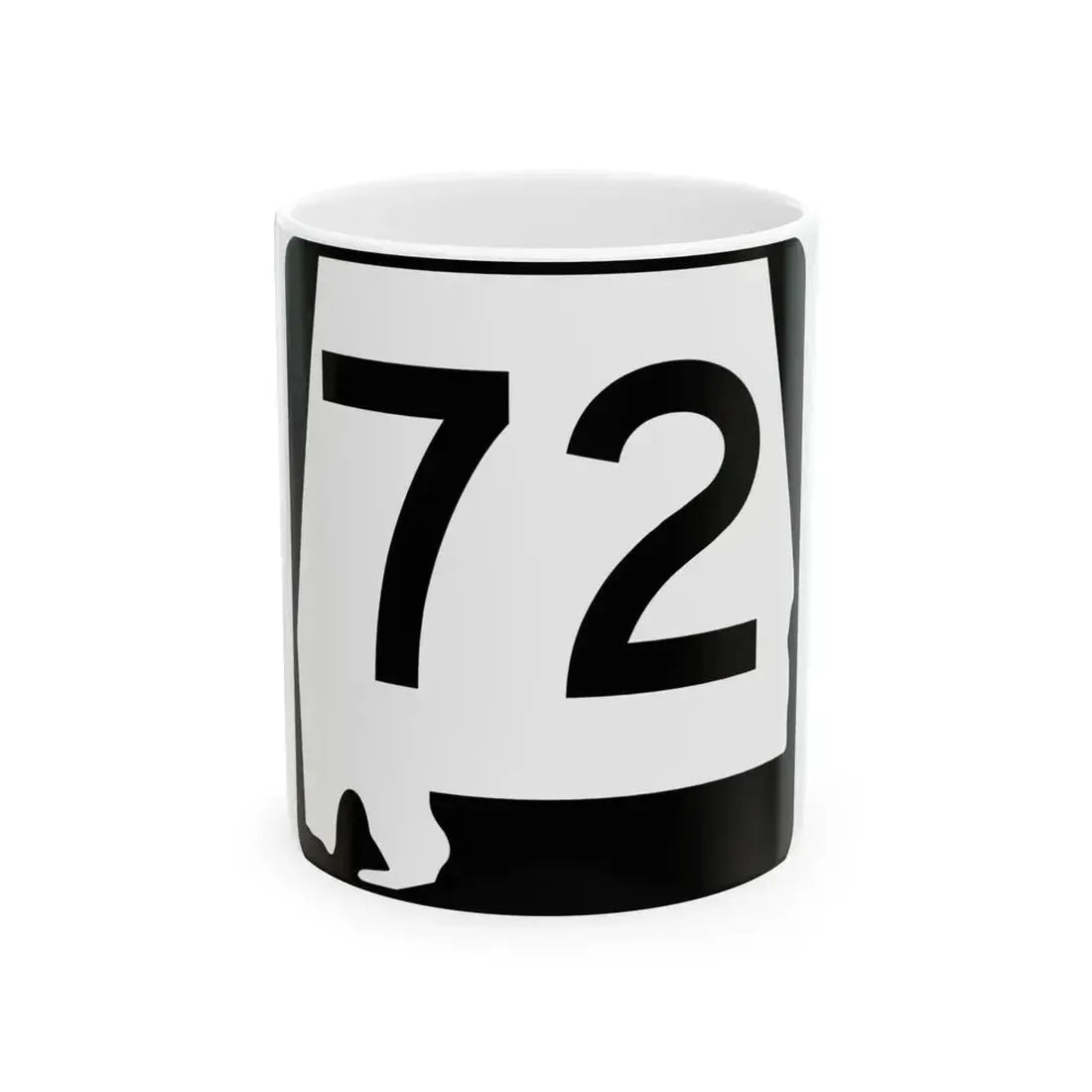Alabama 72 (Alabama) (Road Sign) White Coffee Mug 11oz - Go Mug Yourself