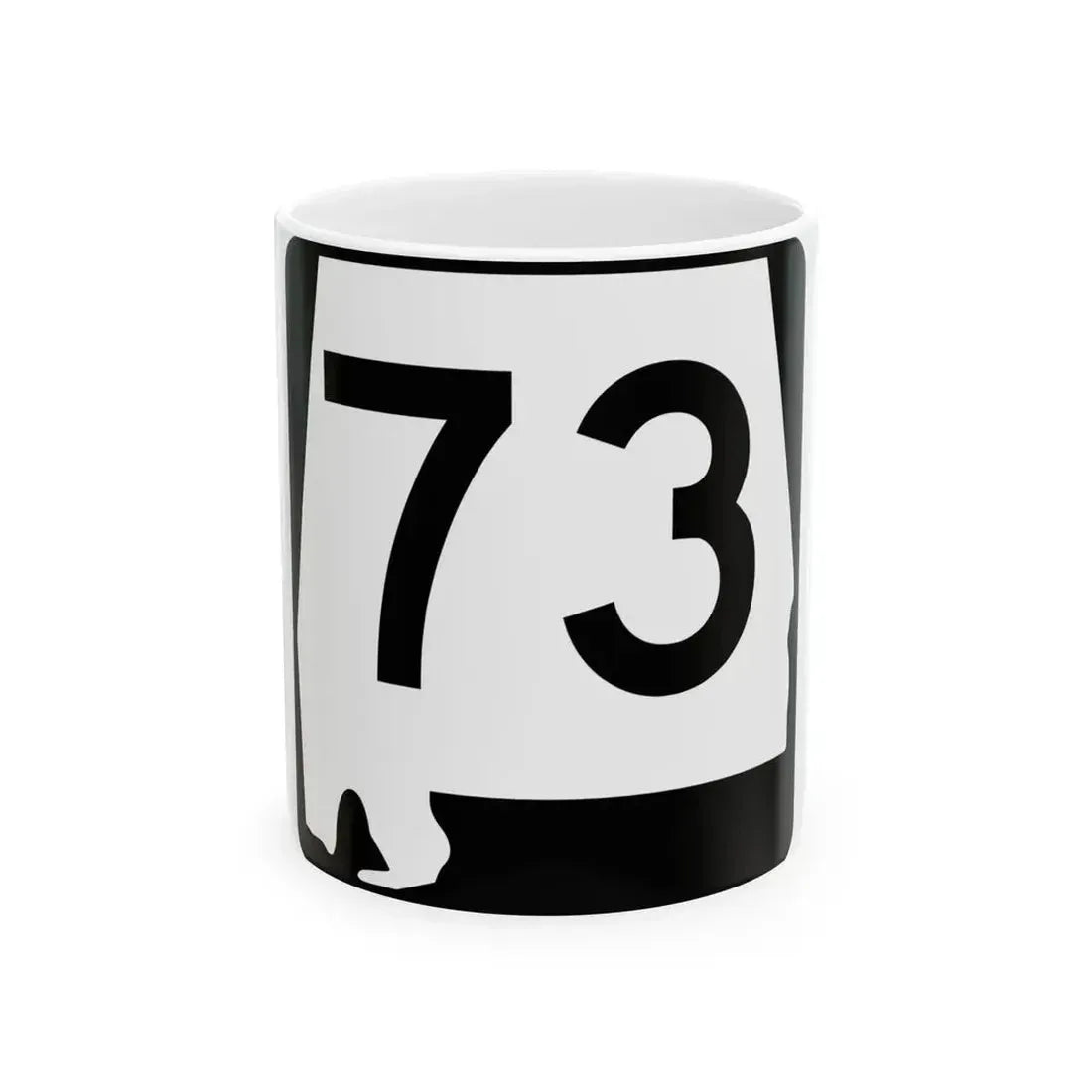 Alabama 73 (Alabama) (Road Sign) White Coffee Mug 11oz - Go Mug Yourself