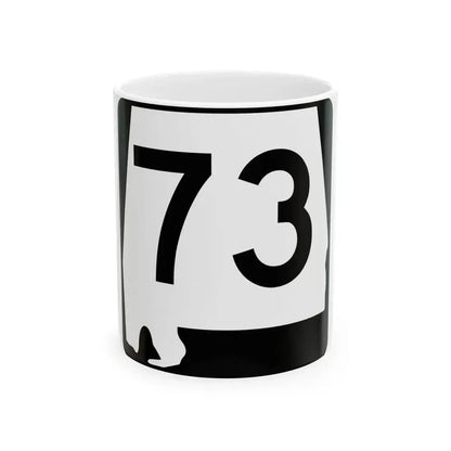 Alabama 73 (Alabama) (Road Sign) White Coffee Mug 11oz - Go Mug Yourself