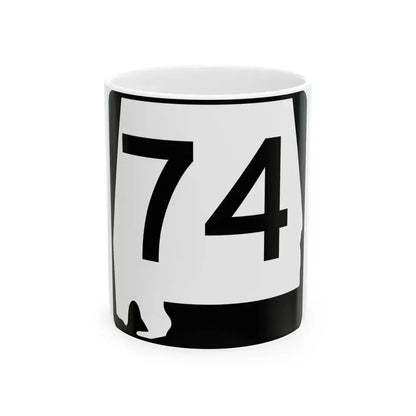 Alabama 74 (Alabama) (Road Sign) White Coffee Mug 11oz - Go Mug Yourself