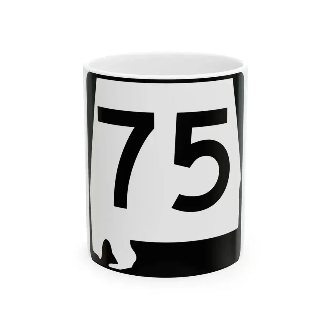 Alabama 75 (Alabama) (Road Sign) White Coffee Mug 11oz - Go Mug Yourself
