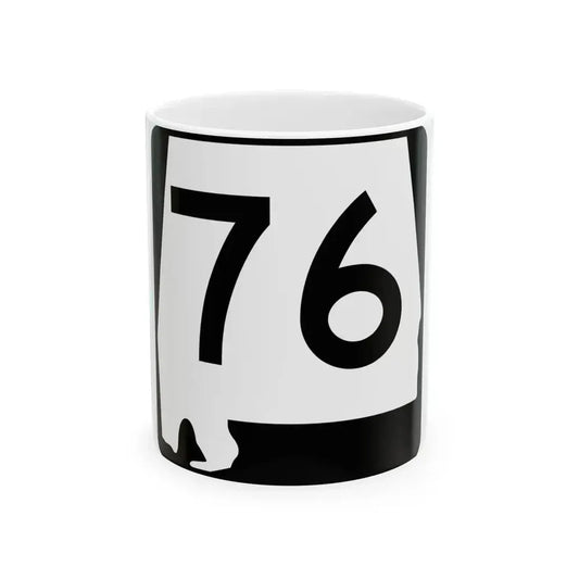 Alabama 76 (Alabama) (Road Sign) White Coffee Mug 11oz - Go Mug Yourself
